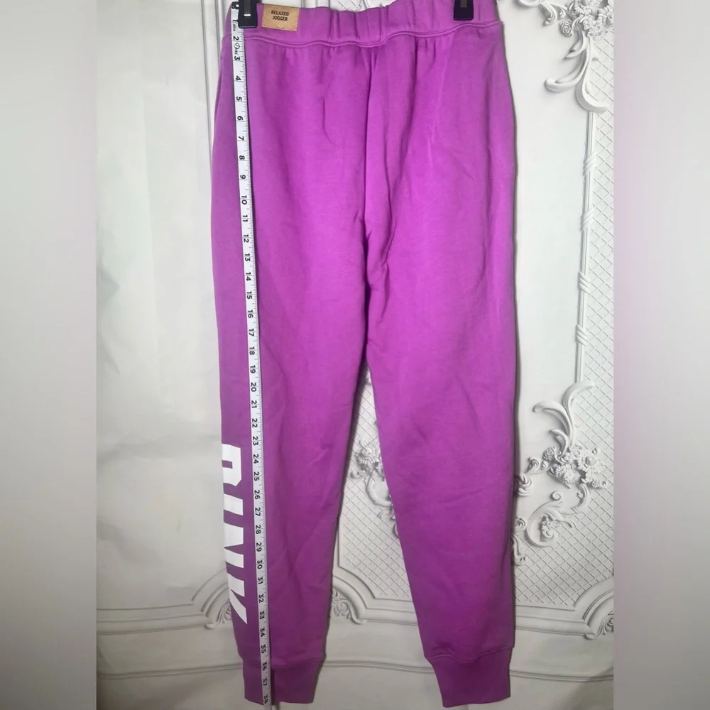 VICTORIA SECRET PINK FLEECE BAGGY PURPLE CAMPUS PANTS - Picture 5 of 5